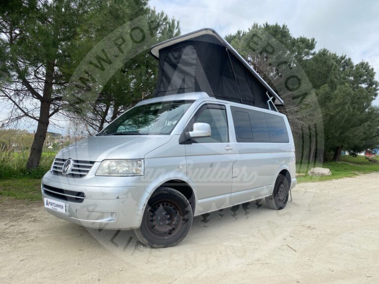 Instalación de techo elevable en VW Transporter T5 por Portcamper